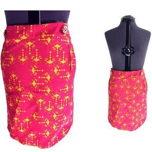 Lissa Mar Pink and Gold Skirt, Size 8